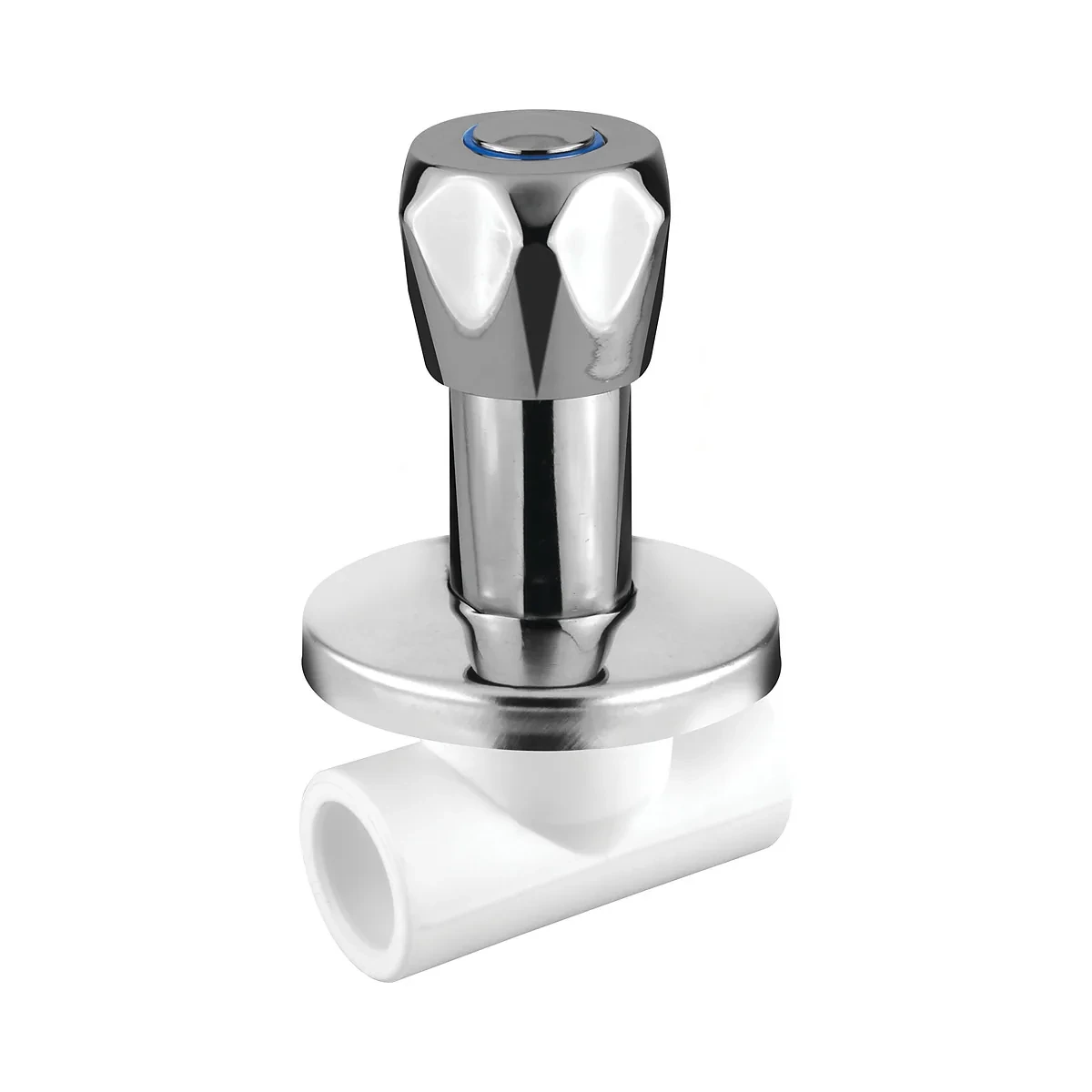 Concealed Ball Valve with Chrome-Finish Plastic Handwheel