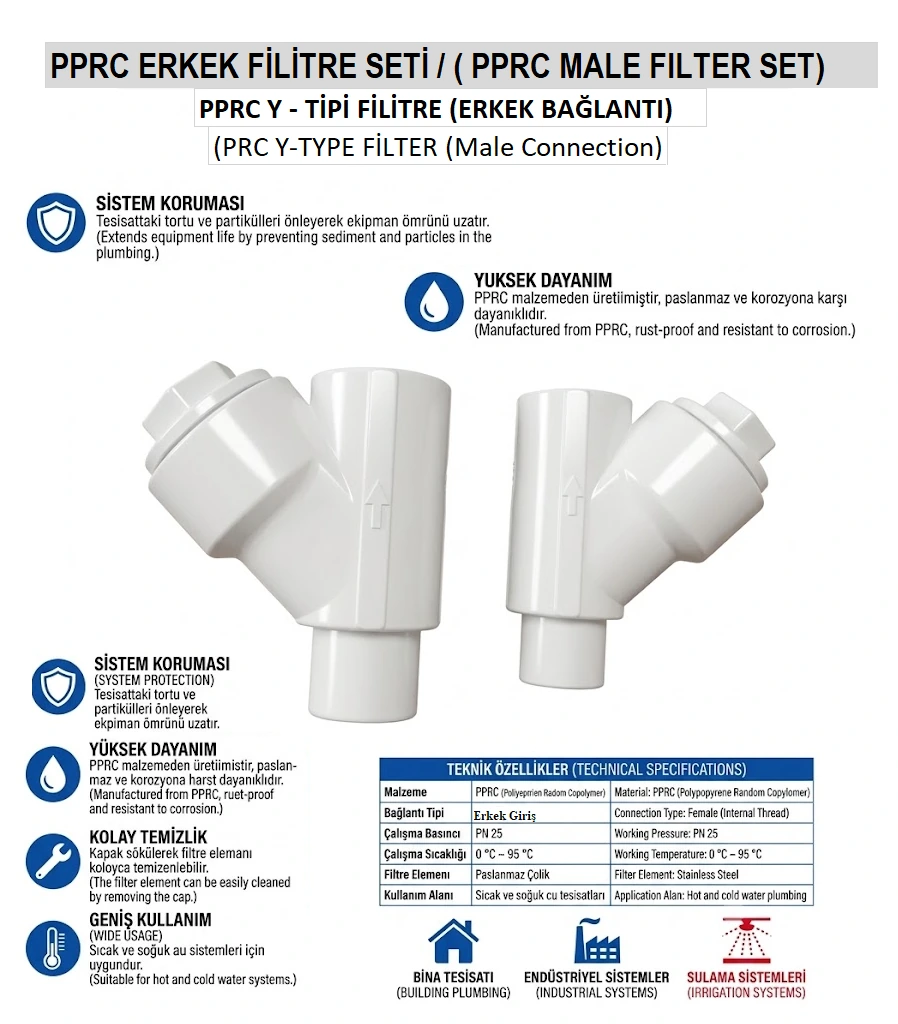 Male-Threaded Filter